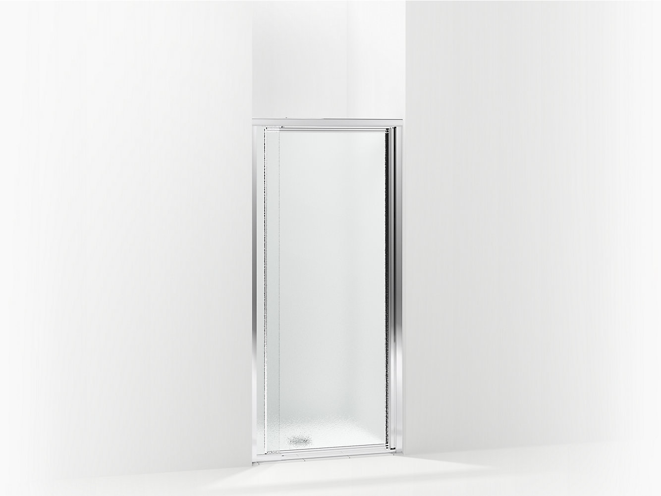 Vista Pivot Ii Framed Pivot Shower Door 65 1 2 H X 27 1 2 31 1 4 W With 1 8 Thick Pebbled Glass 1500d 31s Sterling